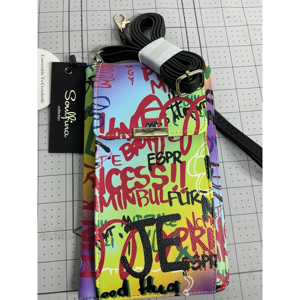 Alba Crossbody Purse- Vinyl‎ with Good 19 Inch Strap- Pre-owned